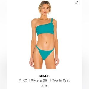 REVOLVE Mikoh Riviera bikini top in teal
NWT